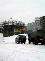 雪祭り準備